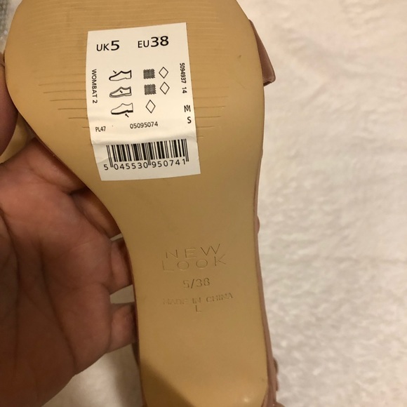 Rose gold heels shoes New look size US 7  KU 5 - Picture 5 of 8